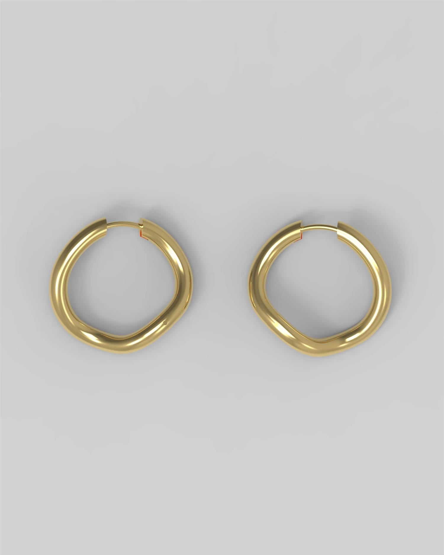 Thorn Hoop Round Pleated Øredobber